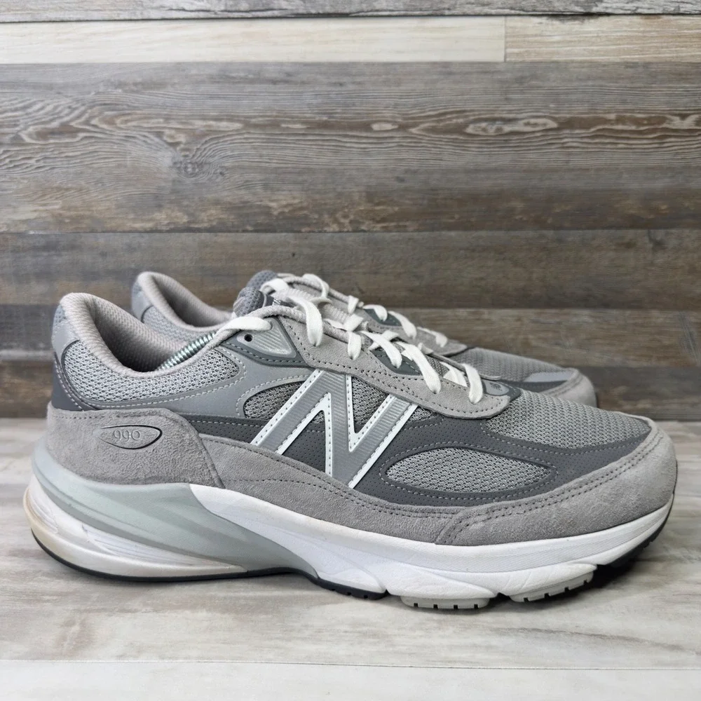 New Balance 990v6 Running Shoes Men's 11.5 2E Wide Grey Made in USA M990GL6